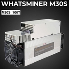 SHA256 Algoritması Whatsminer M30S+ 100T BTC Madencilik Makinesi 3400W