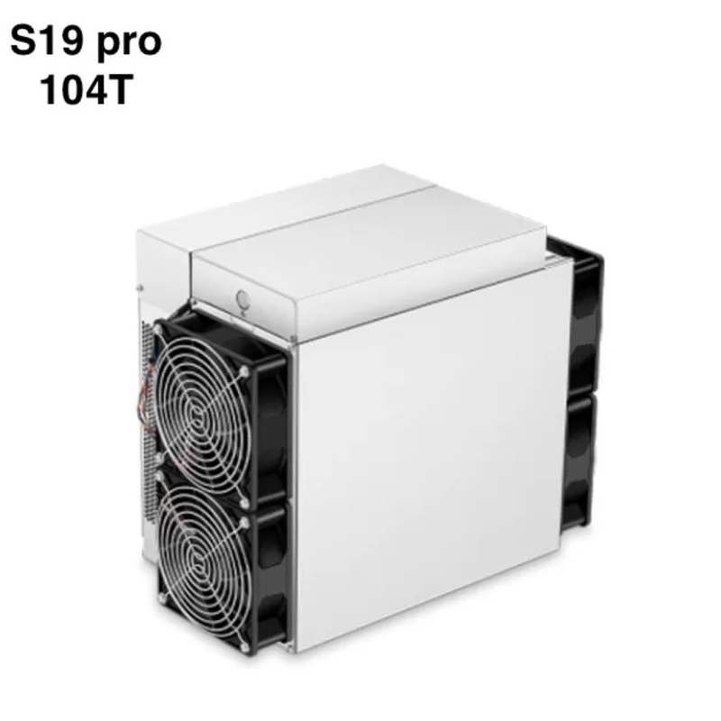 3250w ASIC Bitcoin Madenci 13.30Kg Bitmain Antminer S19 Pro 104TH/S